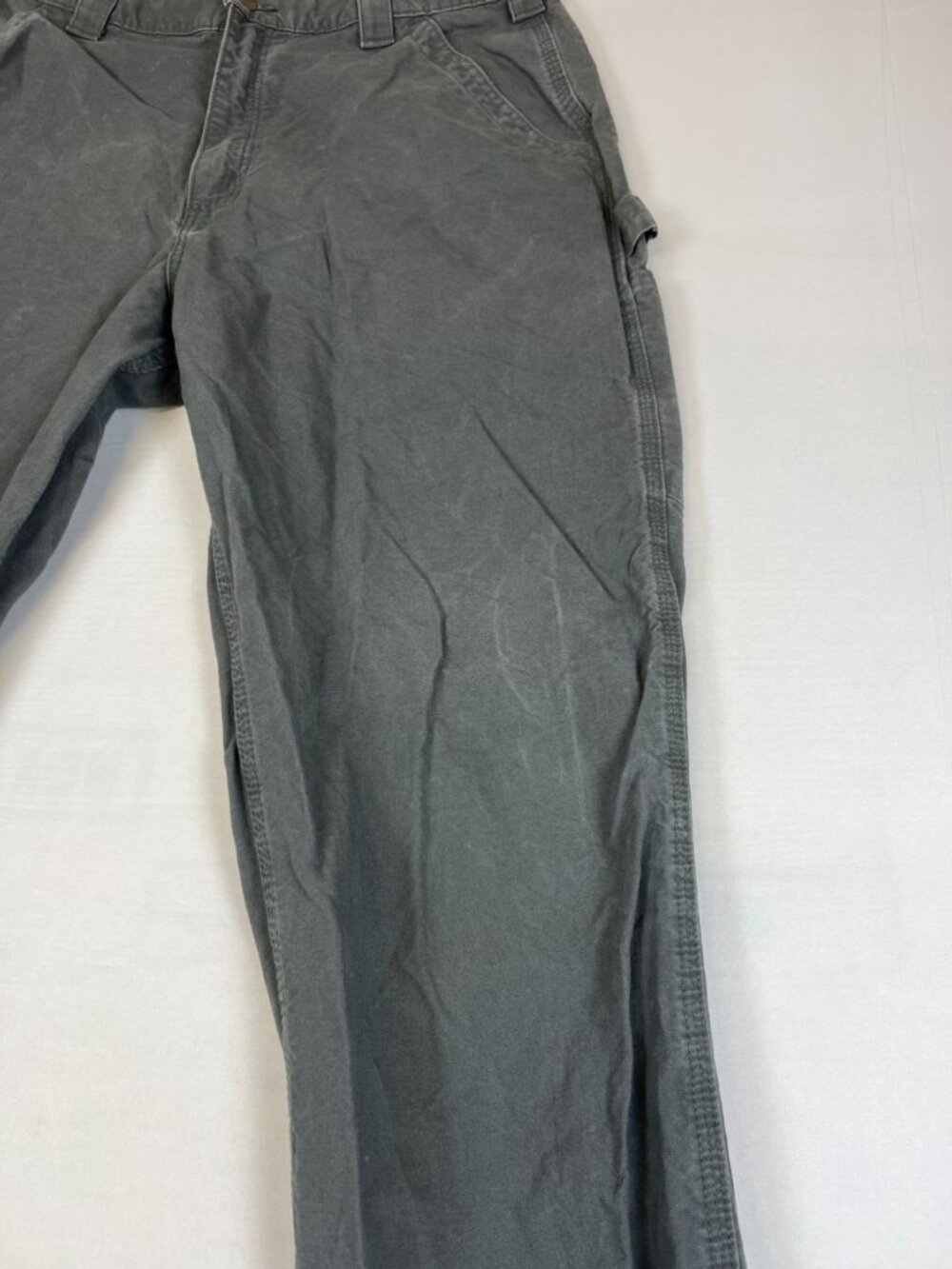 Carhartt B151 FAT Pants Mens 36x32 Gray Dungaree Fit Cotton Canvas - Picture 7 of 10